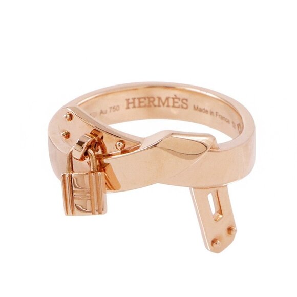 HERMES Gavroche Ring Size 53/#13 18K Pink Gold - Picture 1 of 7